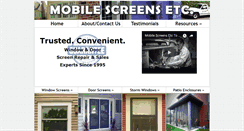 Desktop Screenshot of mobilescreensetc.com