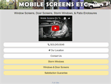 Tablet Screenshot of mobilescreensetc.com